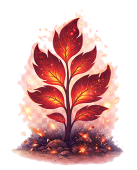 Cinderleaf, an ember-toned plant