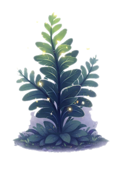 Duskfern, a twilight-colored fern