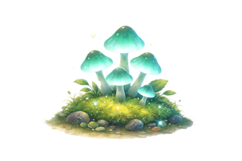 Glowmoss, a softly glowing moss